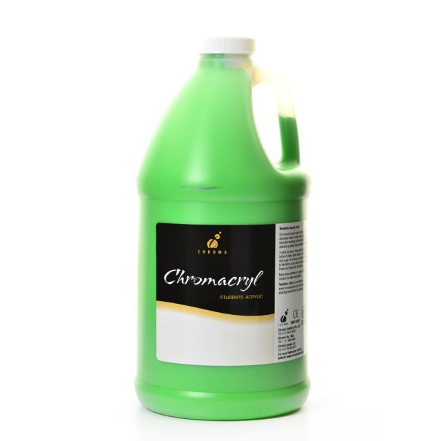 Chroma Chromacryl Students Acrylic Paint, 0.5 Gallon, Light Green (Min Order Qty 2) MPN:1407