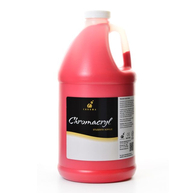 Chroma Chromacryl Students Acrylic Paint, 0.5 Gallon, Warm Red (Min Order Qty 2) MPN:1409