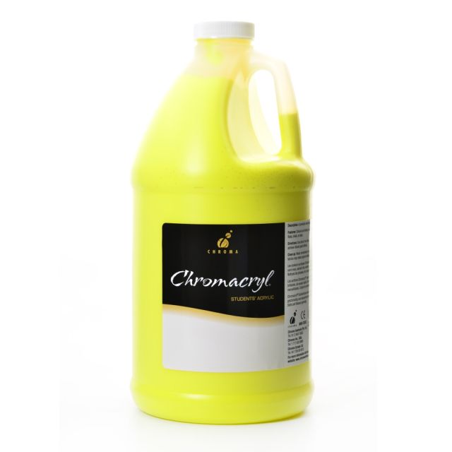 Chroma Chromacryl Students Acrylic Paint, 0.5 Gallon, Cool Yellow (Min Order Qty 2) MPN:1413