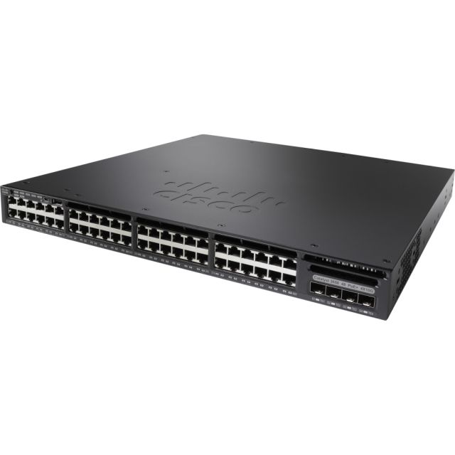Cisco Catalyst 3650-48F Ethernet Switch - 48 Ports - Manageable - 10 Gigabit Ethernet - 10/100/1000Base-T, 10GBase-X - Refurbished - 2 Layer Supported - Modular - Power Supply - Twisted Pair, Optical Fiber MPN:WS-C3650-48FD-L-RF