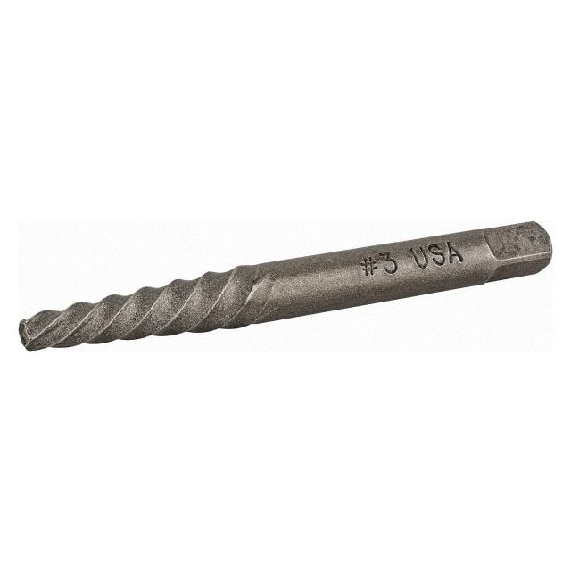 Spiral Flute Screw Extractor: Size #3, for 5/16 to 7/16