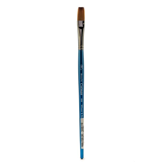 Winsor & Newton Cotman Watercolor Paint Brush 666, 3/8in, One-Stroke Flat Bristle, Synthetic, Blue (Min Order Qty 4) MPN:5306110