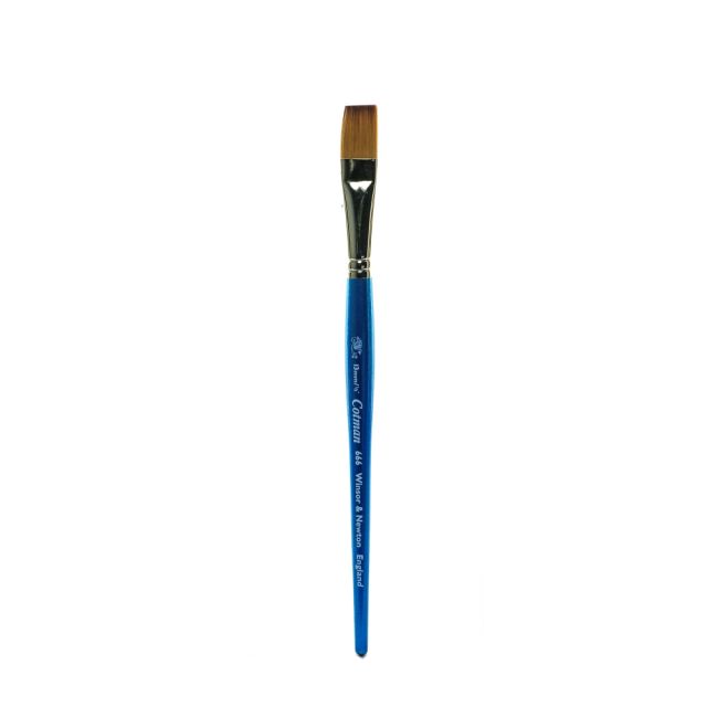 Winsor & Newton Cotman Watercolor Paint Brush 666, 1/2in, One-Stroke Flat Bristle, Synthetic, Blue (Min Order Qty 3) MPN:5306113