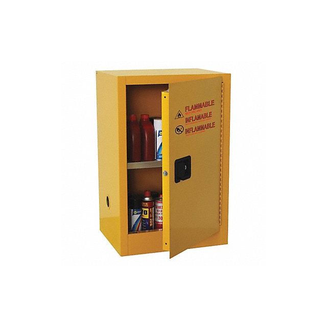 Flammable Safety Cabinet 16 gal Yellow MPN:42X496