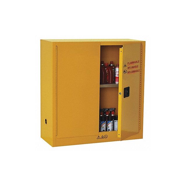 Flammable Safety Cabinet 30 gal Yellow MPN:42X499