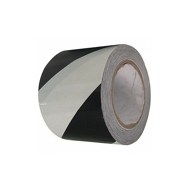 Floor Tape Black/White 3 inx108 ft Roll MPN:3JXX8