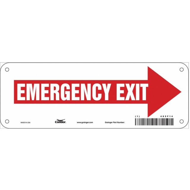Safety Sign 3.5in x 10in Polyethylene MPN:485F14