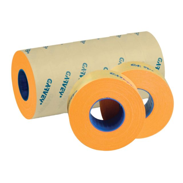 Garvey Price Marking Labels, Fluorescent Orange, 1,200 Labels Per Roll, Pack Of 9 Rolls (Min Order Qty 2) MPN:098474