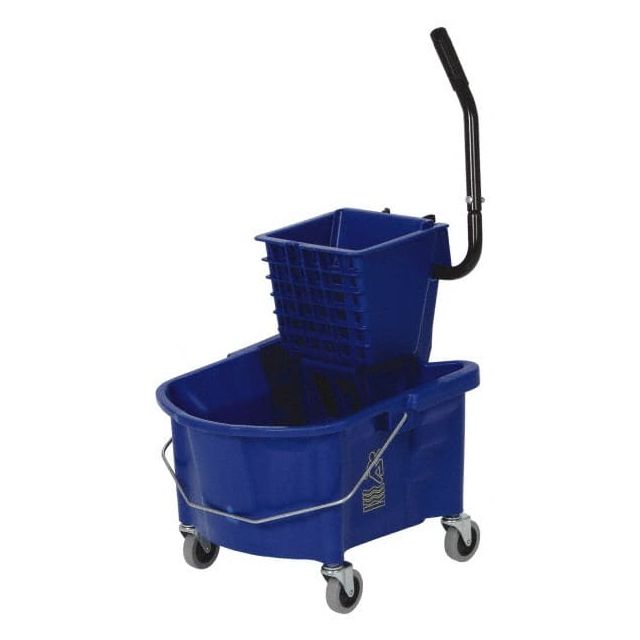 Mop Buckets & Wringers, Wringer Style: Side Press , Capacity (Qt.): 26.00 , Color: Blue , Bucket Material: Plastic , Length (Inch): 19  MPN:226-312BL