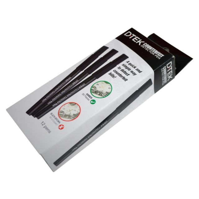 Control Group D-TEK Counterfeit Detector Pens, Black, Pack Of 12 Pens (Min Order Qty 7) MPN:560507