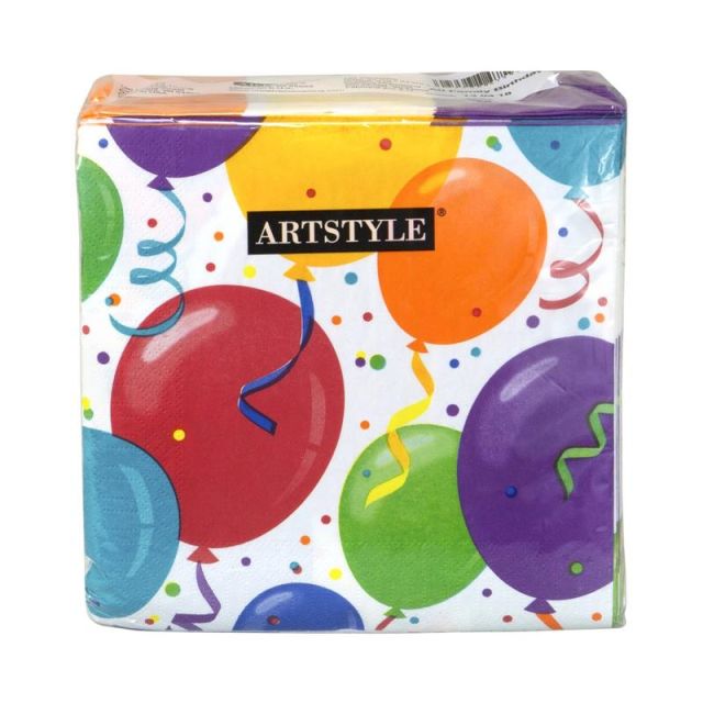 Artstyle Birthday 3-Ply Paper Napkins, Assorted Colors, Pack Of 120 Napkins (Min Order Qty 3) MPN:93415