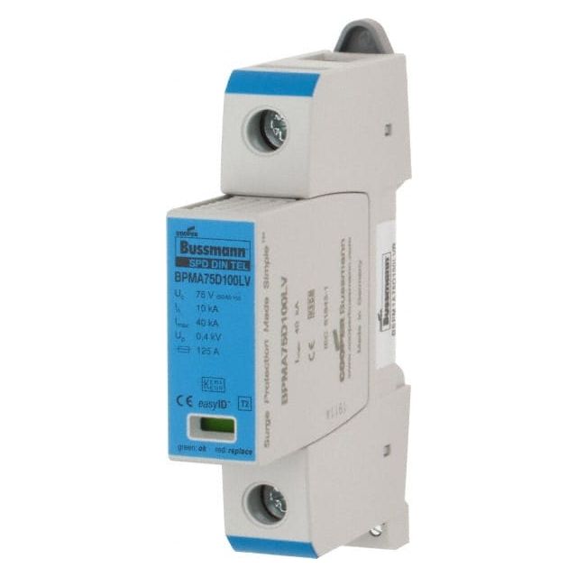 1 Pole, 1 Phase, 10 kA Nominal Current, 90mm Long x 18mm Wide x 65mm Deep, Thermoplastic Hardwired Surge Protector MPN:BSPM1A75D100LVR