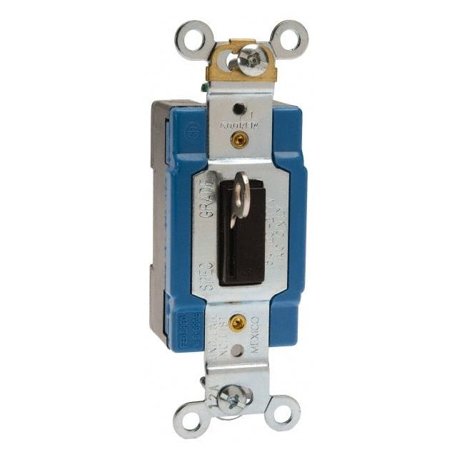1 Pole, 120 to 277 VAC, 15 Amp, Industrial Grade Toggle Wall Switch MPN:1201L