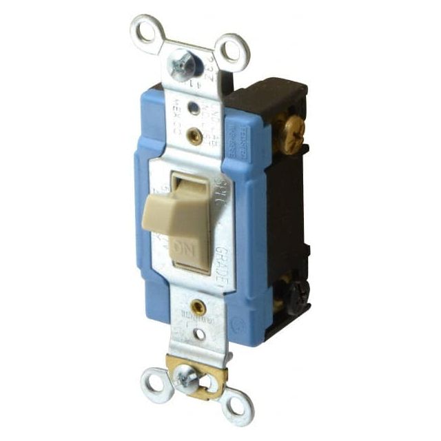 2 Pole, 120 to 277 VAC, 15 Amp, Industrial Grade Toggle Wall Switch MPN:1202V