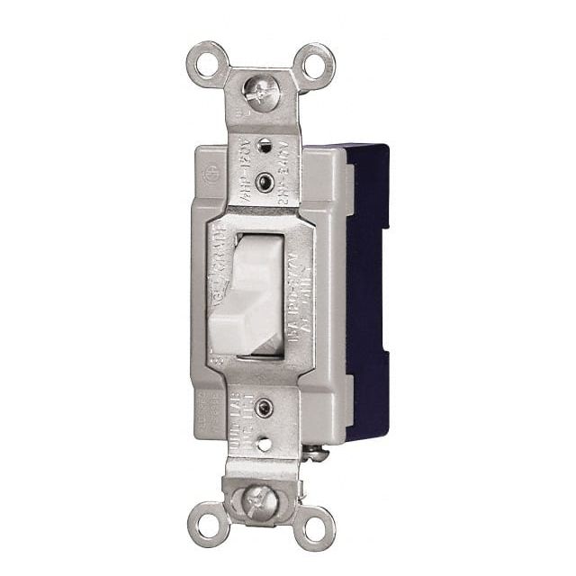 4 Pole, 120 to 277 VAC, 15 Amp, Industrial Grade Toggle Four Way Switch MPN:1204V
