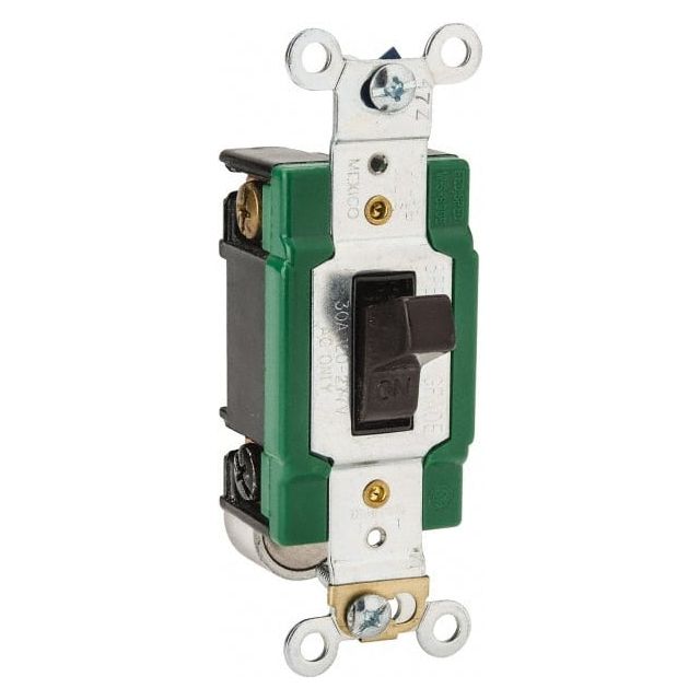 2 Pole, 120 to 277 VAC, 30 Amp, Industrial Grade Toggle Wall Switch MPN:3032B