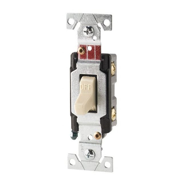 1 Pole, 120 to 277 VAC, 20 Amp, Commercial Grade Toggle Wall Switch MPN:CS120GY-BU