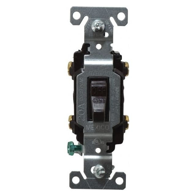 2 Pole, 120 to 277 VAC, 20 Amp, Commercial Grade Toggle Wall Switch MPN:CSB220B