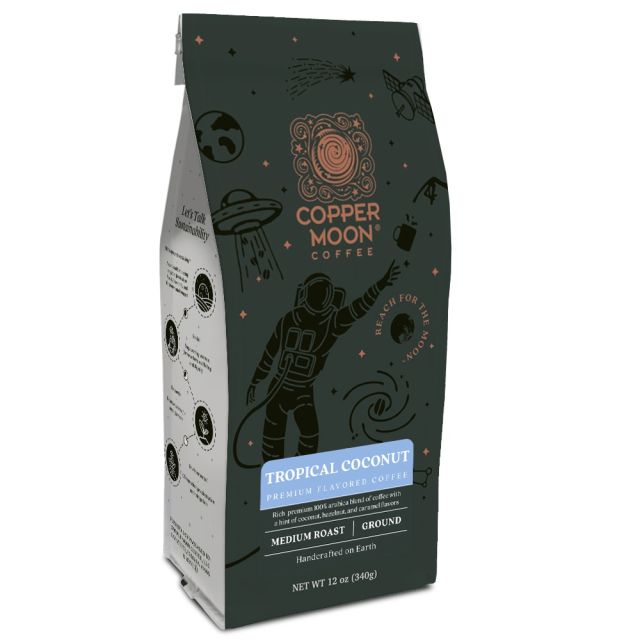 Copper Moon Coffee Ground Coffee, Tropical Coconut Blend, 12 Oz Per Bag (Min Order Qty 5) MPN:210145