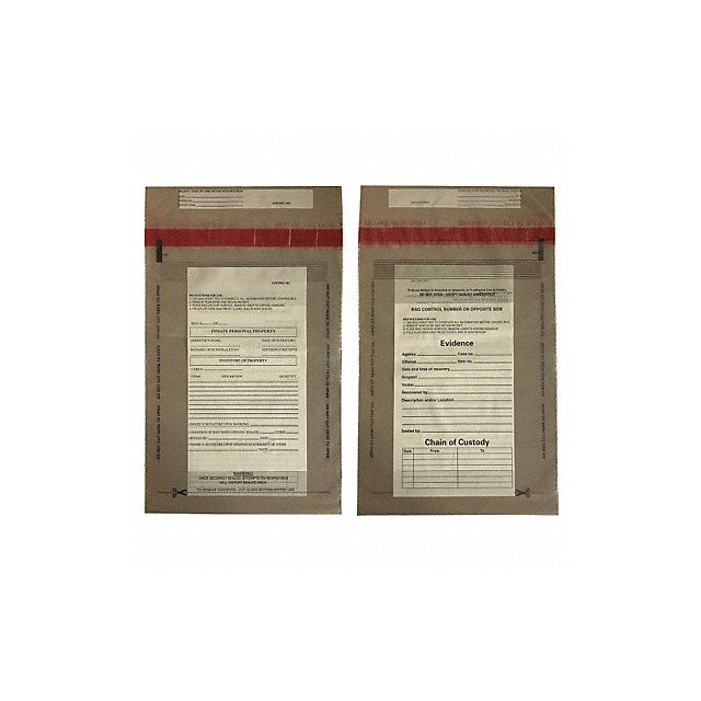 Evidence Bag Dual Sided 8 x 5 In PK100 MPN:C-3-2050