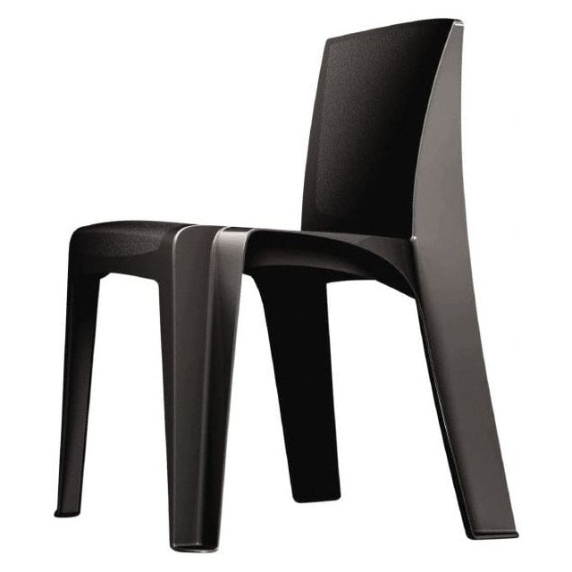 Polyethylene Black Stacking Chair MPN:86484BK