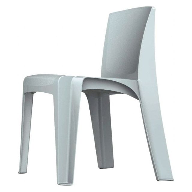 Polyethylene Fog Gray Stacking Chair MPN:86484FG