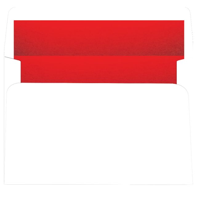 Great Papers! Holiday Envelopes, A9, Gummed Seal, Red Foil-Lined White, Pack Of 25 (Min Order Qty 8) MPN:9021077