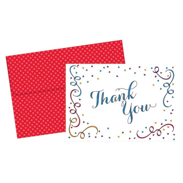 Great Papers! Thank You Cards, 4 7/8in x 3 3/8in, Party Elements, Multicolor, Pack Of 20 (Min Order Qty 3) MPN:2013332PK2