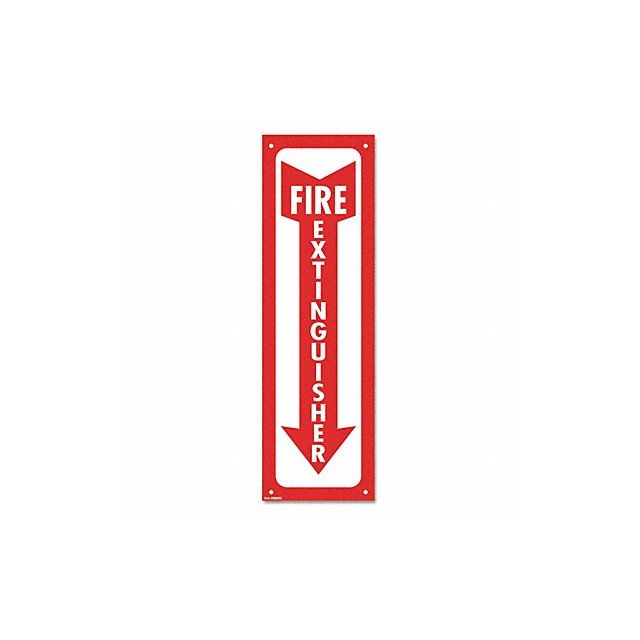 Sign Fire Extinguisher White MPN:098063