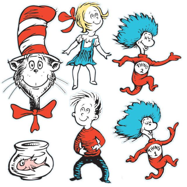 Eureka 2-Sided Decorations, Dr. Seuss Characters, Multicolor, Pack Of 6 (Min Order Qty 7) MPN:EU-840226