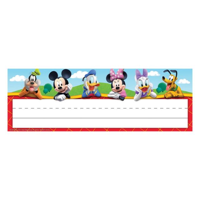Eureka Mickey Mouse Clubhouse Self-Adhesive Name Plates, 9 5/8in x 3 1/4in, Multicolor, EU-833003BN