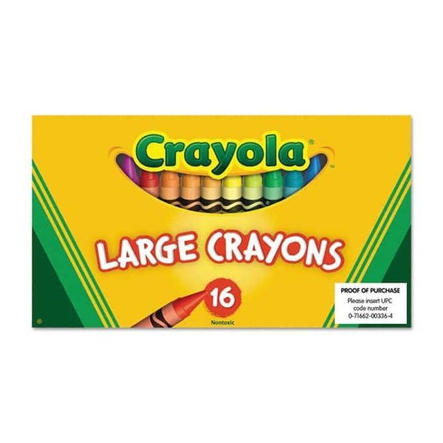 All Purpose Wax Crayon Marker: Assorted Color, Wax-Based, Standard Point MPN:CYO520336