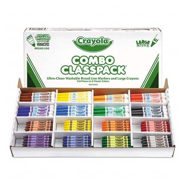 All Purpose Wax Crayon Marker: Black, Blue, Brown, Green, Orange, Red, Violet & Yellow, CYO523348