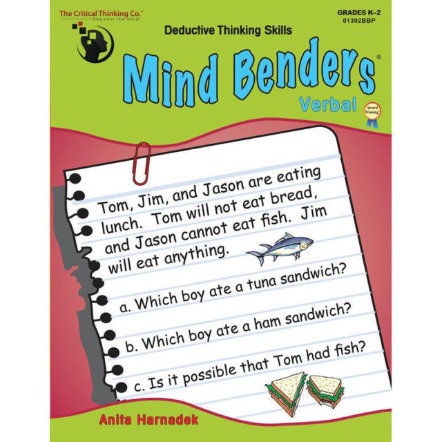 The Critical Thinking Co. Mind Benders Verbal, Grades K-2 (Min Order Qty 5) MPN:CTB1302