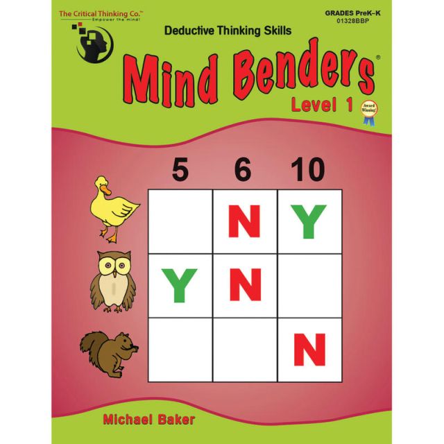 The Critical Thinking Co. Mind Benders Level 1, Grades PreK-K (Min Order Qty 5) MPN:CTB1328