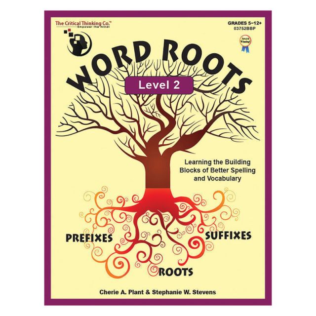 The Critical Thinking Co. Word Roots Level 2 Workbook, Grades 5-12 (Min Order Qty 2) CTB3752