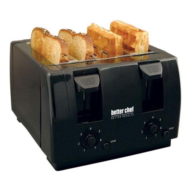Better Chef 4-Slice Dual-Control Toaster, Black (Min Order Qty 2) MPN:99580213M