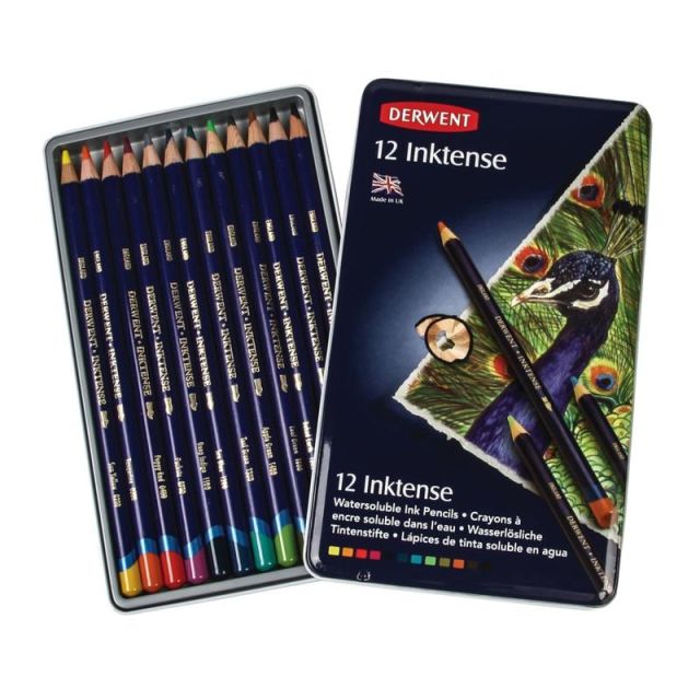 Derwent Inktense Pencil Set, Assorted Colors, Set Of 12 Pencils (Min Order Qty 2) MPN:0700928
