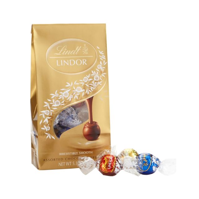Lindor Chocolate Truffles, Assorted, 5.1 Oz, Pack Of 3 Bags (Min Order Qty 2) MPN:L002946