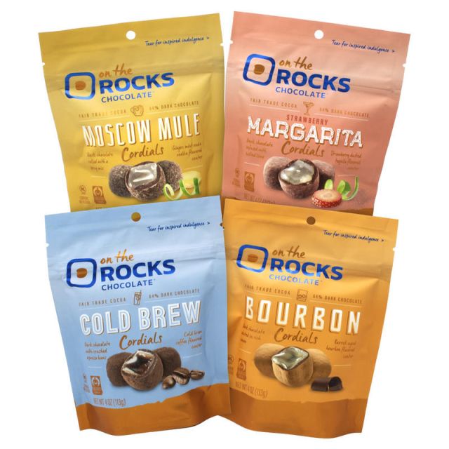 Koppers On The Rocks Chocolate Cordials Variety Bags, 4 Oz, Pack Of 4 Bags (Min Order Qty 2) MPN:600-B0021
