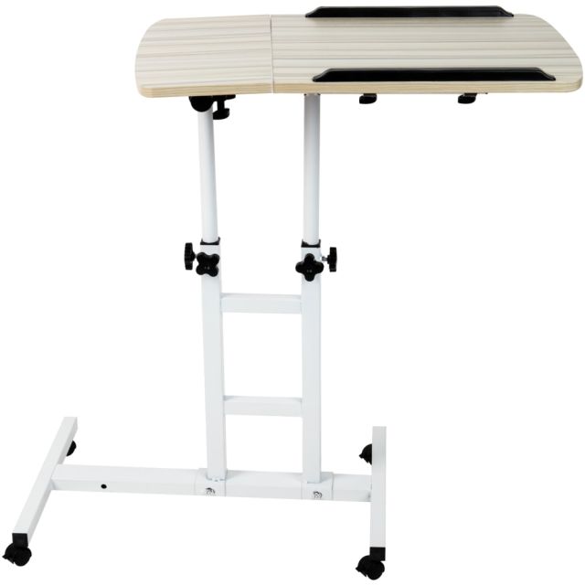Mind Reader 33inW Variable Height Rolling Standing Desk, White