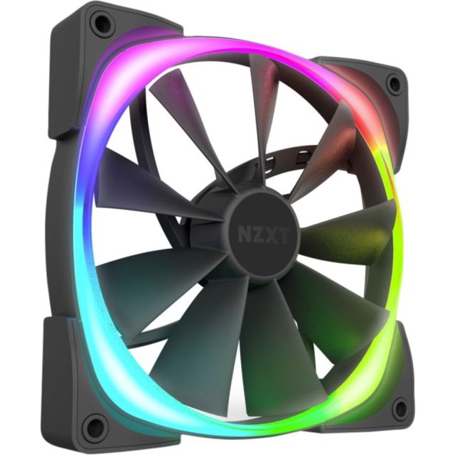 NZXT Aer RGB 2 HF-28140-B1 Cooling Fan - 5.51in Maximum Fan Diameter - 682.1 gal/min Maximum Airflow - 1500 rpm - 33 dB(A) Noise - Fluid Dynamic Bearing - 4-pin PWM - RGB LED - Plastic, Rubber - Case - 6 Year Life