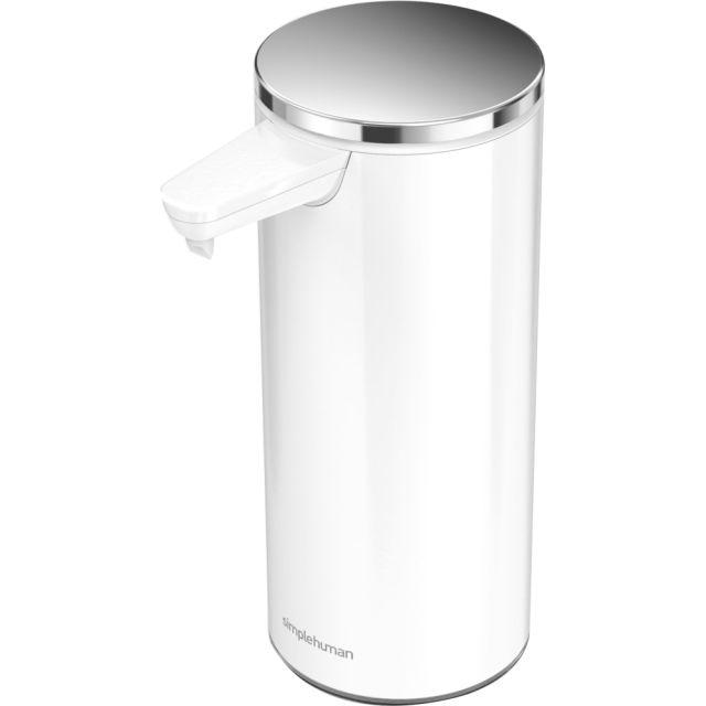 simplehuman Touch-Free Rechargeable Sensor Liquid Soap and Hand Sanitizer Dispenser, 9 Oz, White MPN:ST1045