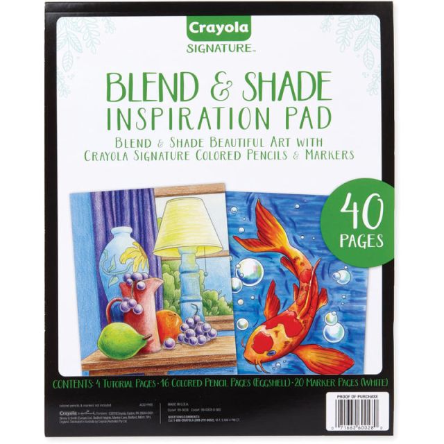 Crayola Blend & Shade Inspiration Pad - 40 Pages - 1 990028