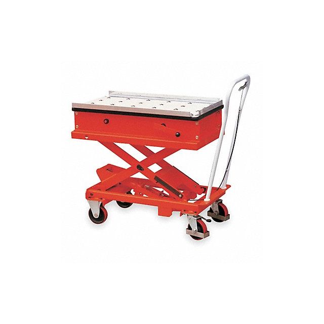 Scissor Lift Cart 440 lb Steel Roller MPN:2MPP5