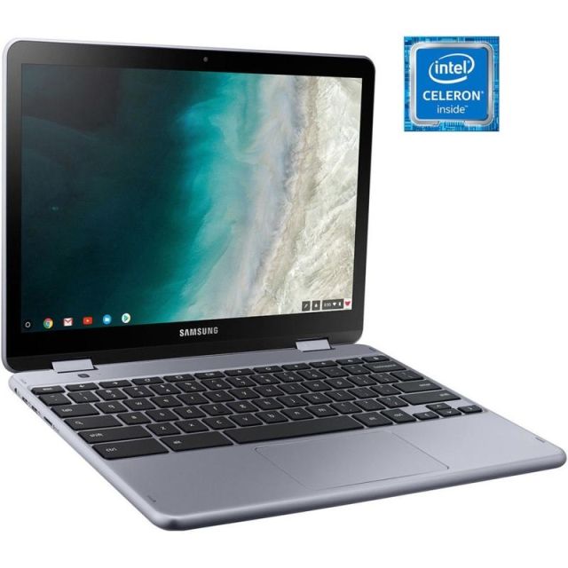 Samsung Chromebook Plus XE512QAB - Flip design - Celeron 3965Y / 1.5 GHz - Chrome OS - HD Graphics 615 - 4 GB RAM - 32 GB eMMC - 12.2in touchscreen 1920 x 1200 - Wi-Fi 5 - stealth silver