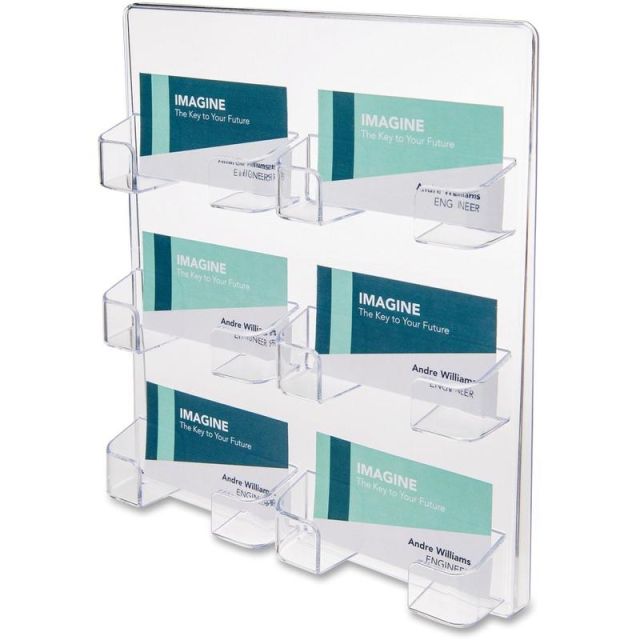 Deflecto Wall Mount Acrylic Business Card Holder, Clear (Min Order Qty 4) MPN:70601