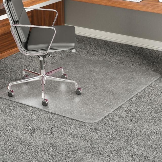 Deflecto Execumat Heavy-Duty Vinyl Chair Mat For High-Pile Carpets, 46in x 60in, Translucent MPN:CM17443F