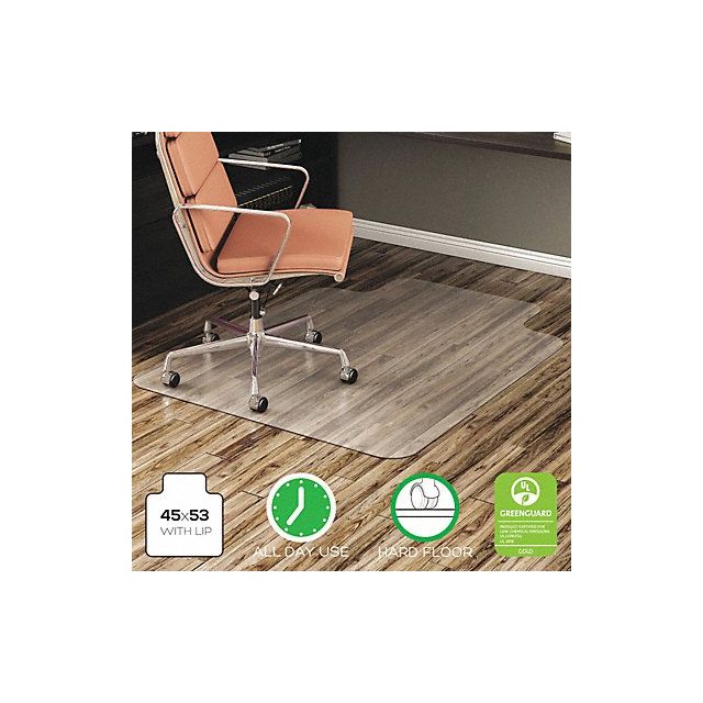 Chairmat for Hard Floor Lip 45x53 Clear MPN:CM21232