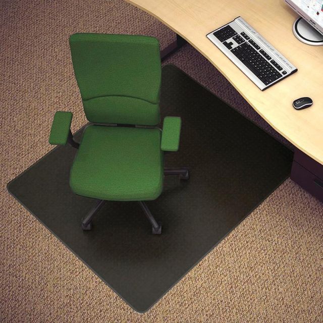 Deflect-O EconoMat Vinyl Chair Mat For Hard Floors, Rectangular, 46inW x 60inD, Black CM21442FBLK